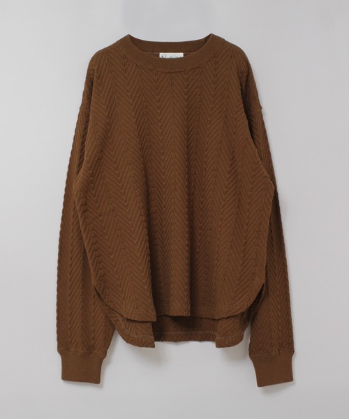 RNA-N(アールエヌエーエヌ)の「M2551 ヘリンボンアミシャツテールプルオーバー(Tシャツ/カットソー・レディース・ブラック/キナリ/ブラウン・FREE)」の19枚目の写真