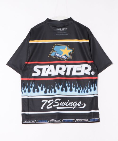 STARTER（スターター）の「【STARTER GOLF】スターターゴルフ ロゴファイヤーパターンモックネック半袖Tシャツ SG-123002（Tシャツ/カットソー・メンズ・ホワイト/ブラック・L/M）」の7枚目の写真