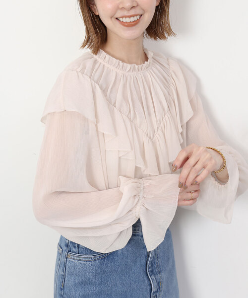 新品　SLOBE IENA 　長袖ブラウス　Freeサイズ SLOBE IENA 「SLOBE IENA」 長袖ブラウス FREE ホワイト