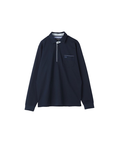 McGREGOR（マックレガー）の「異色染め長袖ポロ（ポロシャツ・メンズ・ターコイズブルー/ネイビー・M/L/XL）」の4枚目の写真