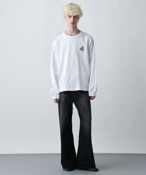 HARE（ハレ）の「フローラルハレロゴカット(HARE)（Tシャツ/カットソー・メンズ・ホワイト/ブラック/ブルー・FREE）」の4枚目の写真