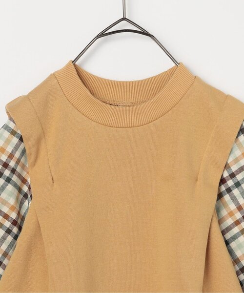 p.premier(ピードットプルミエ)の「【リンク/ジュニア対応】ベストとくっつきワンピース(ワンピース・キッズ・アイボリー/ベージュ/ダークブラウン・80/90/100/110/120/130/140)」の16枚目の写真