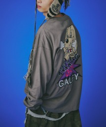 GALFY CRUNCH BRAND ダメージ長袖カットソー グレー GALFY CRUNCH BRAND ダメージ長袖カットソー グレー GALFY