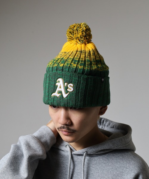 '47(フォーティーセブン)の「MLB公認 ’47BRAND ポンポン ニットキャップ(ニットキャップ/ビーニー・レディース・ブラック/ネイビー系/ダークグリーン/ブラック系/ネイビー/ロイヤルブルー・FREE)」の21枚目の写真