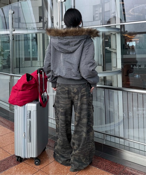 sedacle(セダクル)の「3wayフェイクファーフードMA1(MA-1・メンズ・ボルドー/グレー/ブラック・SMALL/MEDIUM/LARGE)」の21枚目の写真