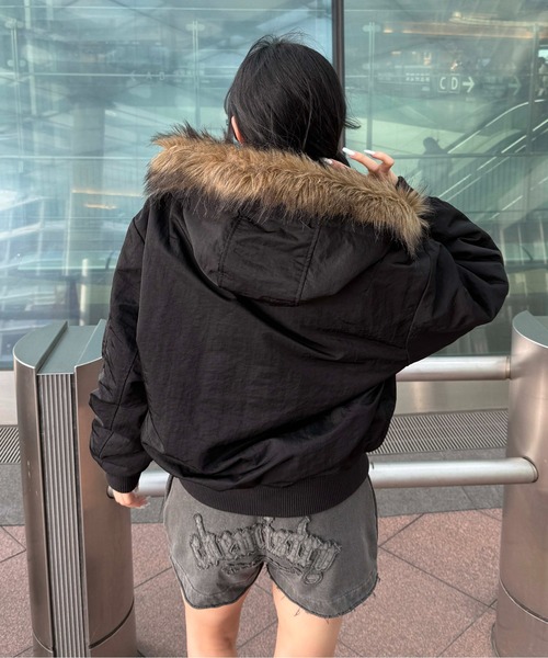 3wayフェイクファーフードMA1（MA-1）｜sedacle（セダクル）の