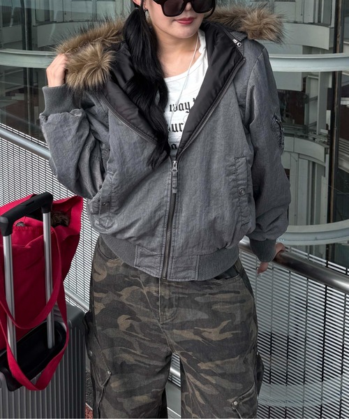 3wayフェイクファーフードMA1（MA-1）｜sedacle（セダクル）の