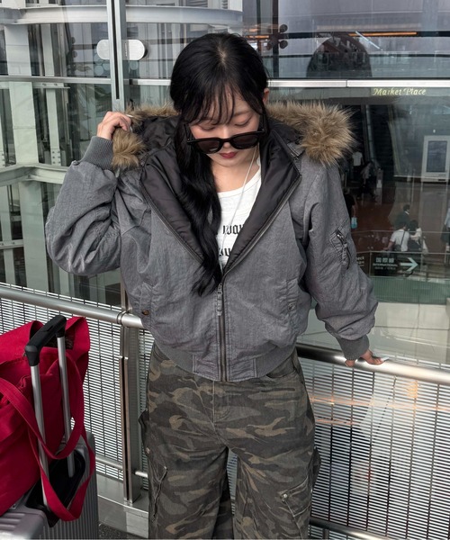 3wayフェイクファーフードMA1（MA-1）｜sedacle（セダクル）の