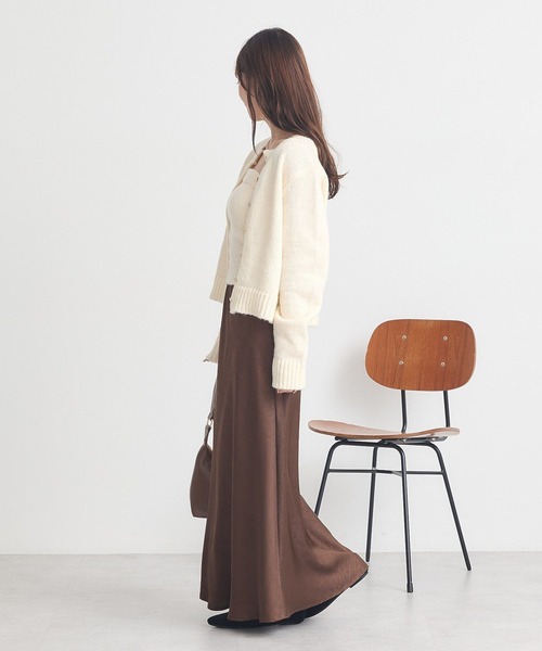 earth music&ecology(アースミュージックアンドエコロジー)の「SET2点フラワースパンコールカーデ+ビスチェ(カーディガン/ボレロ・レディース・ブラック/ブルー/杢グレー/アイボリー・FREE)」の11枚目の写真