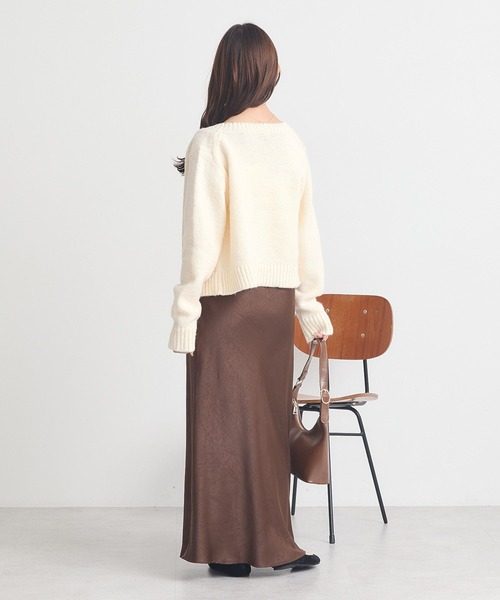 earth music&ecology(アースミュージックアンドエコロジー)の「SET2点フラワースパンコールカーデ+ビスチェ(カーディガン/ボレロ・レディース・ブラック/ブルー/杢グレー/アイボリー・FREE)」の7枚目の写真