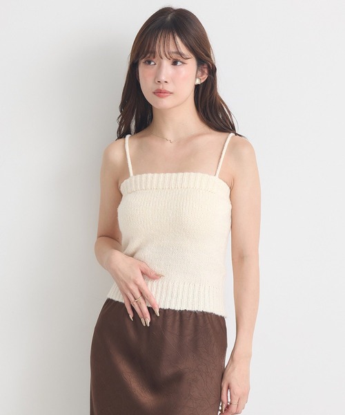 earth music&ecology(アースミュージックアンドエコロジー)の「SET2点フラワースパンコールカーデ+ビスチェ(カーディガン/ボレロ・レディース・ブラック/ブルー/杢グレー/アイボリー・FREE)」の14枚目の写真