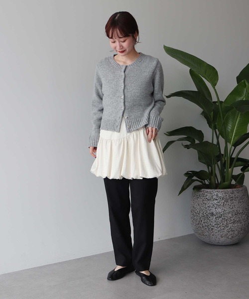 earth music&ecology(アースミュージックアンドエコロジー)の「SET2点フラワースパンコールカーデ+ビスチェ(カーディガン/ボレロ・レディース・ブラック/ブルー/杢グレー/アイボリー・FREE)」の22枚目の写真