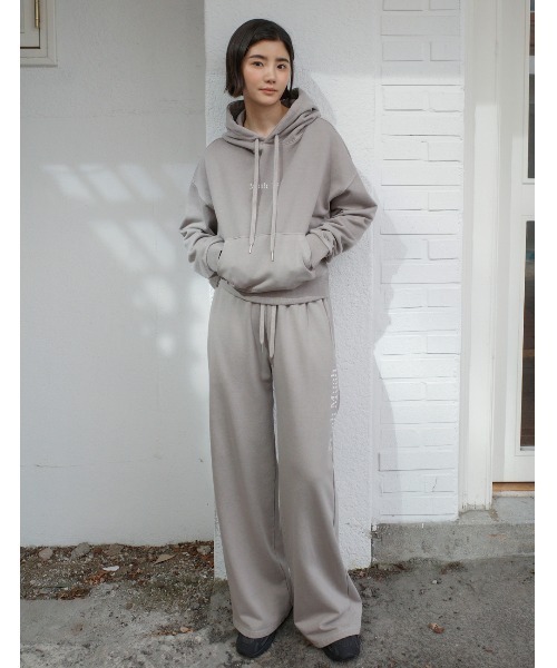 muahmuah(ムーアムーア)の「A'GEM/9 × .kom 『muah muah/ムーアムーア』 PIGMENT WASHING TRAINING PANTS(セットアップ対応)/ピグメント ウォッシングパンツ(スウェットパンツ・レディース・チャコールグレー/ブラウン・FREE)」の11枚目の写真