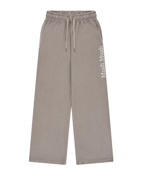 muahmuah(ムーアムーア)の「A'GEM/9 × .kom 『muah muah/ムーアムーア』 PIGMENT WASHING TRAINING PANTS(セットアップ対応)/ピグメント ウォッシングパンツ(スウェットパンツ・レディース・チャコールグレー/ブラウン・FREE)」の14枚目の写真