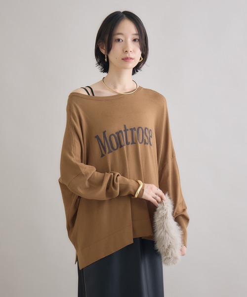 Paradise Picnic(パラダイスピクニック)の「cloche 前後2WAYニット(ニット/セーター・レディース・ブラック/チャコールグレー/キャメル・FREE)」の1枚目の写真