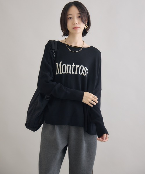 Paradise Picnic(パラダイスピクニック)の「cloche 前後2WAYニット(ニット/セーター・レディース・ブラック/チャコールグレー/キャメル・FREE)」の2枚目の写真