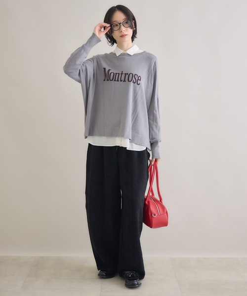 Paradise Picnic(パラダイスピクニック)の「cloche 前後2WAYニット(ニット/セーター・レディース・ブラック/チャコールグレー/キャメル・FREE)」の8枚目の写真