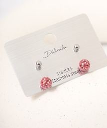 Diliraba（ディリラバ）の「Diliraba 4点セット ストーン ピアス 金属アレルギー対応 ステンレス ユニセックス 男女兼用（ピアス（両耳用））」