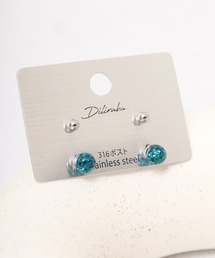 Diliraba（ディリラバ）の「Diliraba 4点セット ストーン ピアス 金属アレルギー対応 ステンレス ユニセックス 男女兼用（ピアス（両耳用））」