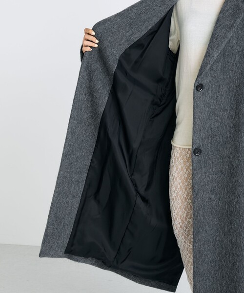 セール】アルパカシャギー チェスターコート（チェスターコート