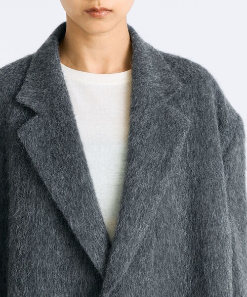 セール】アルパカシャギー チェスターコート（チェスターコート