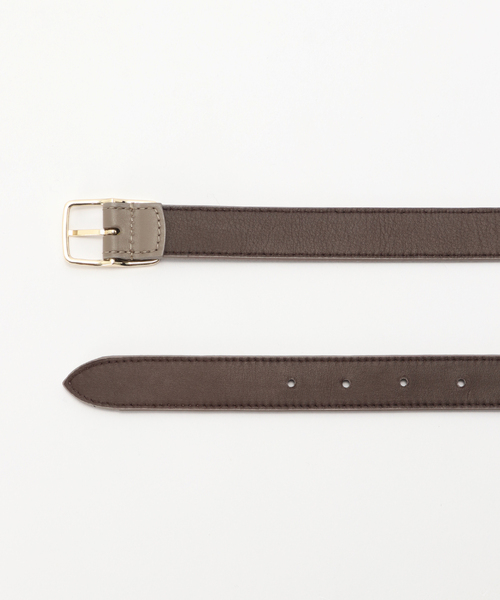 EDIFICE（エディフィス）の「MONFRINI スクエア バックル ベルト（ベルト・メンズ・ブラック/ベージュ・LARGE/MEDIUM/SMALL）」の6枚目の写真