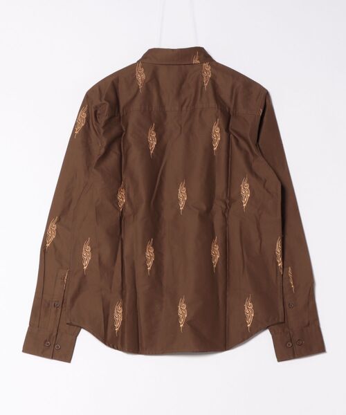 HUF(ハフ)の「【HUF】Larkin Embroidered Work(シャツ/ブラウス・メンズ・ブラウン・MEDIUM/SMALL)」の2枚目の写真