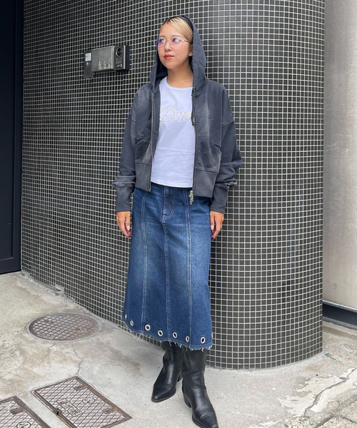 【Dime/ダイム】 CROPPED ZIP HOODIE