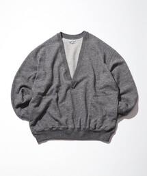 CAHLUMN（カウラム）の「CAHLUMN/カウラム Merino Wool＋Cotton Loop Back V-neck Sweatshirt/メリノウール コットン ループ バック ブイネック スウェットシャツ（スウェット・メンズ）」