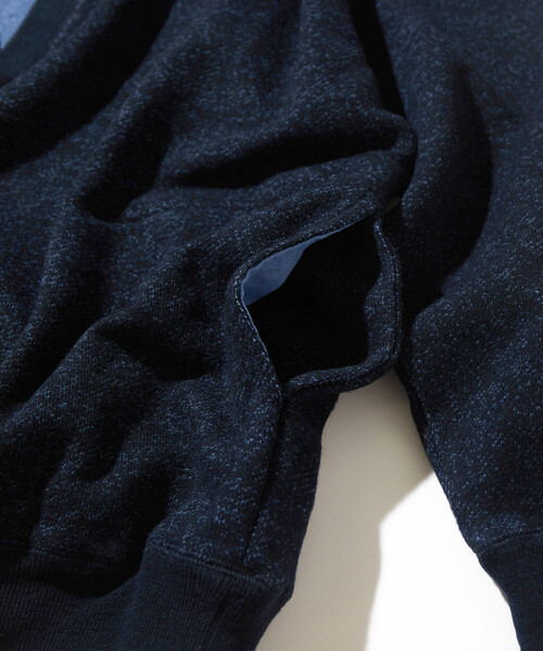 CAHLUMN/カウラム Merino Wool＋Cotton Loop Back V-neck Sweatshirt