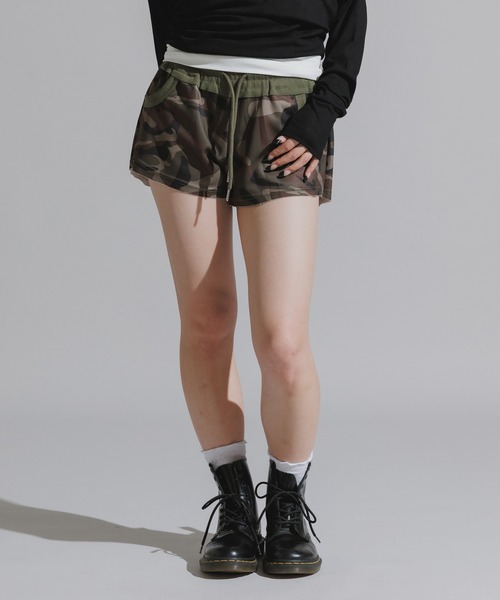 セール】Duck-print shorts / カモ柄 ショートパンツ（スウェット