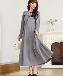 Anely（アネリー）の「ボレロ風 ブラウス付き ティアード ロング ワンピース（ワンピース）」