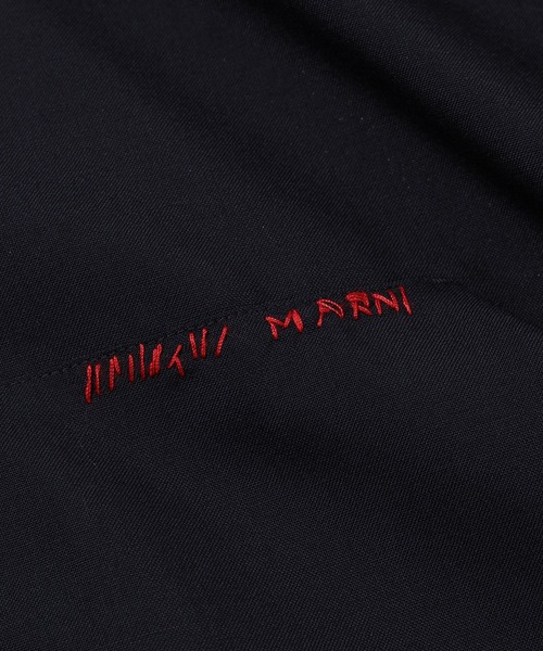 MARNI(マルニ)の「TROPICAL WOOL / フード付きシャツ(パーカー・メンズ・オリーブ/ダークネイビー・48(L))」の11枚目の写真