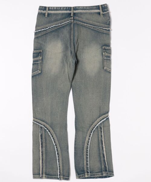 Bling Leads(ブリングリーズ)の「【Bl】DESTROYED ARC DENIM(デニムパンツ・メンズ・ブルー・MEDIUM/FREE/LARGE)」の2枚目の写真