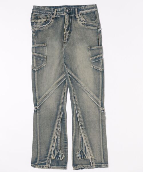 Bling Leads(ブリングリーズ)の「【Bl】DESTROYED ARC DENIM(デニムパンツ・メンズ・ブルー・MEDIUM/FREE/LARGE)」の8枚目の写真