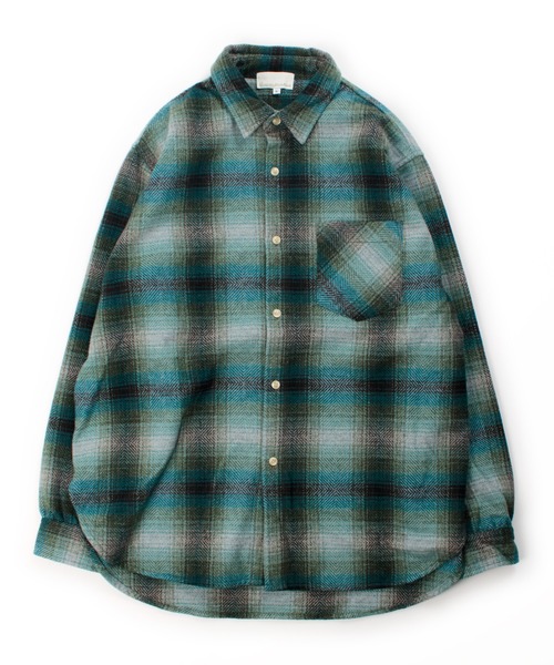 Universal Style Wear（ユニバーサルスタイルウェア）の「Universal Style Wear プレイドシャツ（シャツ/ブラウス・メンズ・グリーン系/サックスブルー系/ブラウン系その他/イエロー系・MEDIUM/LARGE/X-LARGE）」の13枚目の写真