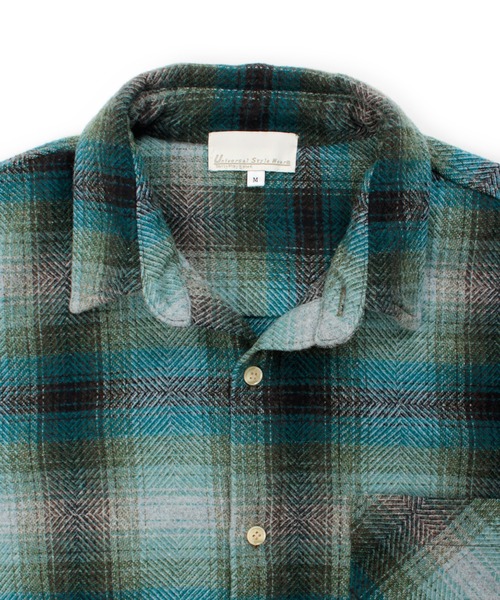 Universal Style Wear（ユニバーサルスタイルウェア）の「Universal Style Wear プレイドシャツ（シャツ/ブラウス・メンズ・グリーン系/サックスブルー系/ブラウン系その他/イエロー系・MEDIUM/LARGE/X-LARGE）」の15枚目の写真