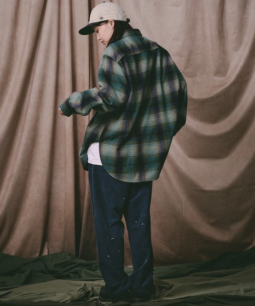 Universal Style Wear（ユニバーサルスタイルウェア）の「Universal Style Wear プレイドシャツ（シャツ/ブラウス・メンズ・グリーン系/サックスブルー系/ブラウン系その他/イエロー系・MEDIUM/LARGE/X-LARGE）」の6枚目の写真