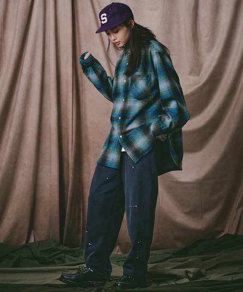 Universal Style Wear（ユニバーサルスタイルウェア）の「Universal Style Wear プレイドシャツ（シャツ/ブラウス・メンズ・グリーン系/サックスブルー系/ブラウン系その他/イエロー系・MEDIUM/LARGE/X-LARGE）」の8枚目の写真