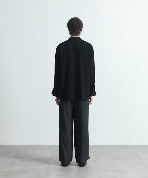 CITY TOKYO(シティトウキョウ)の「【CITY TOKYO/シティートーキョー】Air pleats リラックスシャツ(シャツ/ブラウス・メンズ・グレイッシュベージュ/ブラック・1/2)」の8枚目の写真