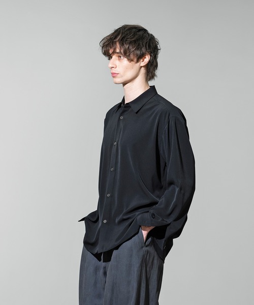 CITY TOKYO(シティトウキョウ)の「【CITY TOKYO/シティートーキョー】Air pleats リラックスシャツ(シャツ/ブラウス・メンズ・グレイッシュベージュ/ブラック・1/2)」の13枚目の写真