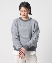 マルチカラー ジャガードニット ‐ウォッシャブル‐<A DAY IN THE LIFE>