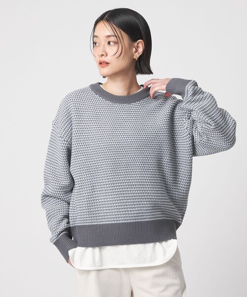 A DAY IN THE LIFE UNITED ARROWS（アデイインザライフユナイテッドアローズ）の「マルチカラー ジャガードニット ‐ウォッシャブル‐＜A DAY IN THE LIFE＞（ニット/セーター・レディース・ライトブルー/ネイビー/オレンジ・FREE）」の11枚目の写真