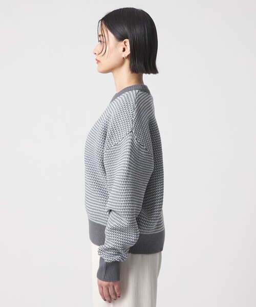 A DAY IN THE LIFE UNITED ARROWS（アデイインザライフユナイテッドアローズ）の「マルチカラー ジャガードニット ‐ウォッシャブル‐＜A DAY IN THE LIFE＞（ニット/セーター・レディース・ライトブルー/ネイビー/オレンジ・FREE）」の5枚目の写真