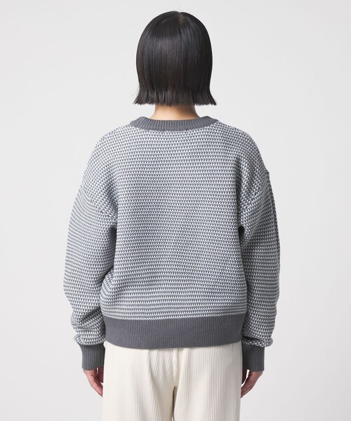 A DAY IN THE LIFE UNITED ARROWS（アデイインザライフユナイテッドアローズ）の「マルチカラー ジャガードニット ‐ウォッシャブル‐＜A DAY IN THE LIFE＞（ニット/セーター・レディース・ライトブルー/ネイビー/オレンジ・FREE）」の6枚目の写真