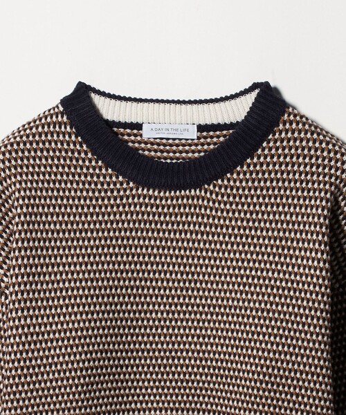 A DAY IN THE LIFE UNITED ARROWS（アデイインザライフユナイテッドアローズ）の「マルチカラー ジャガードニット ‐ウォッシャブル‐＜A DAY IN THE LIFE＞（ニット/セーター・レディース・ライトブルー/ネイビー/オレンジ・FREE）」の17枚目の写真