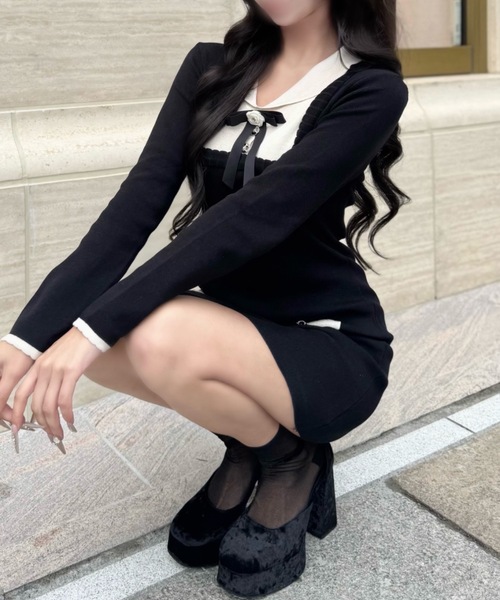 ALLuRing ChaRm × c_mk7o】Feminine Ribbon Mini Dress / フェミニン