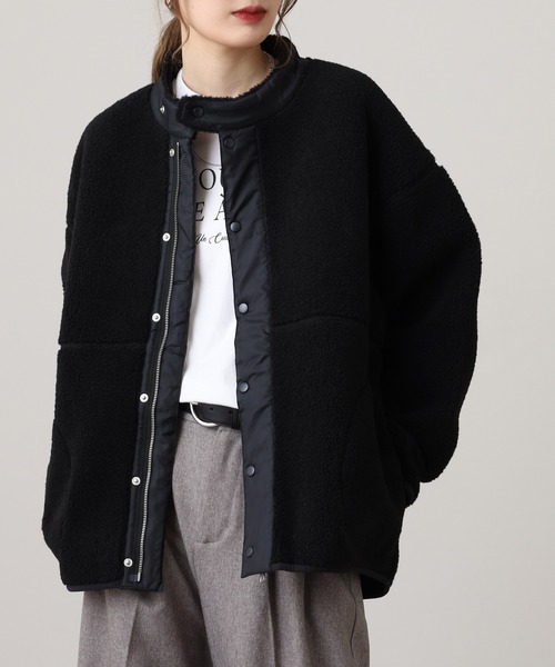 OMNES（オムネス）の「ボンディングボアブルゾン（ブルゾン・メンズ・ブラック/アイボリー/カーキ/キャメル/モカ・WOMENS M/WOMENS L/M/L）」の10枚目の写真