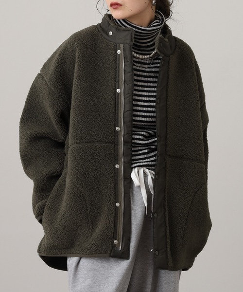 OMNES（オムネス）の「ボンディングボアブルゾン（ブルゾン・メンズ・ブラック/アイボリー/カーキ/キャメル/モカ・WOMENS M/WOMENS L/M/L）」の20枚目の写真