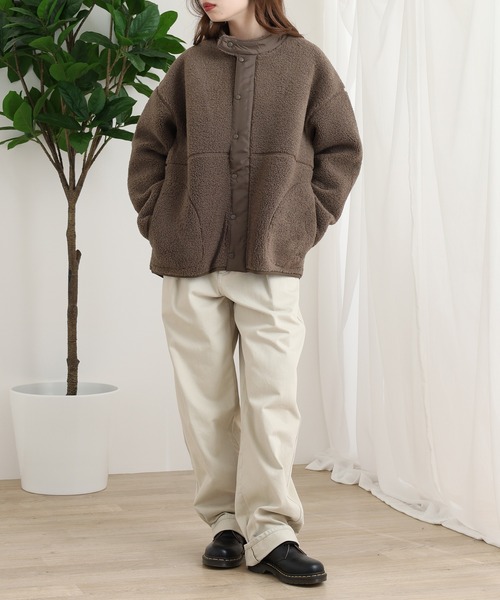 OMNES（オムネス）の「ボンディングボアブルゾン（ブルゾン・メンズ・ブラック/アイボリー/カーキ/キャメル/モカ・WOMENS M/WOMENS L/M/L）」の17枚目の写真